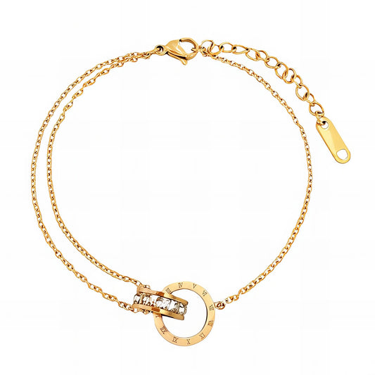 18K gold plated Stainless steel anklet, Intensity(no.44)