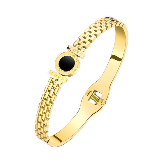 18K gold plated Stainless steel bracelet, Intensity (no.14)