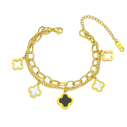 18K gold plated Stainless steel bracelet, Intensity(no.85)