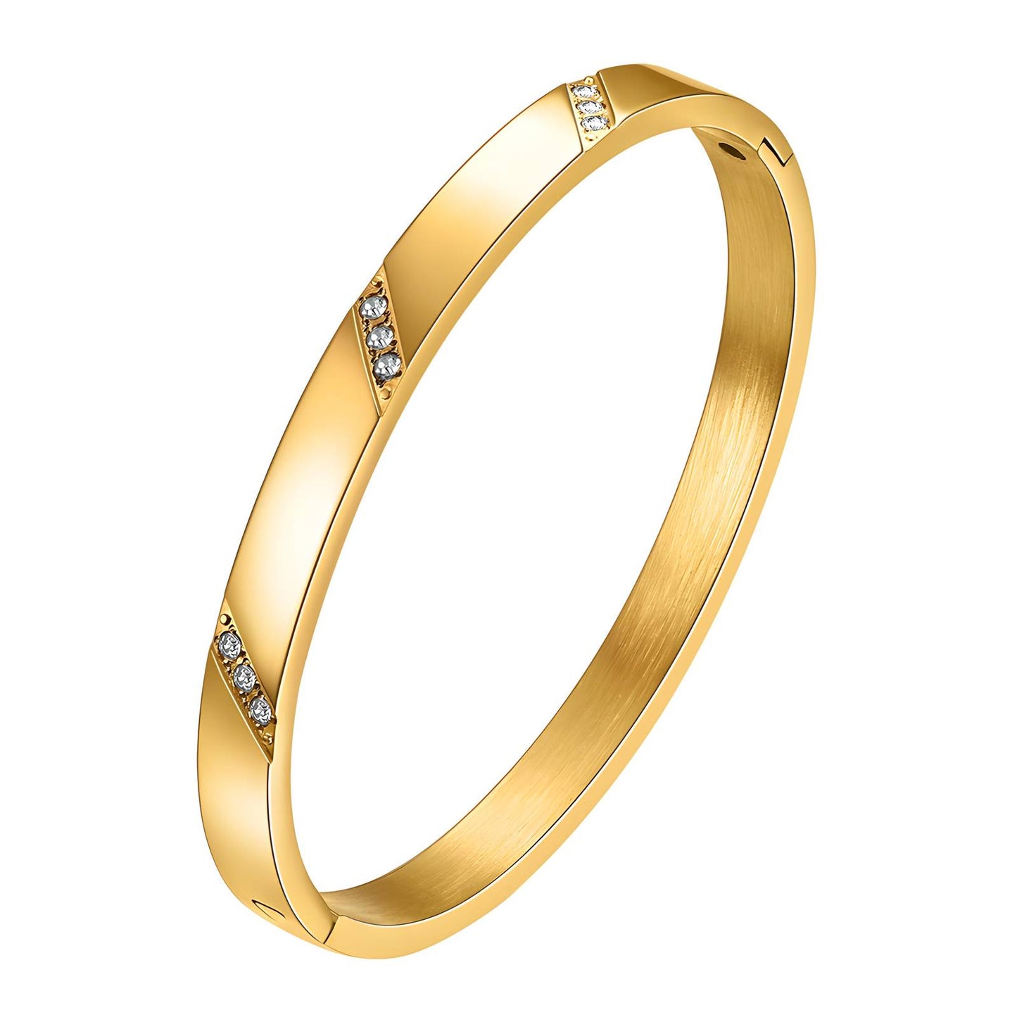 18K gold plated Stainless steel bracelet, Intensity (no.40)