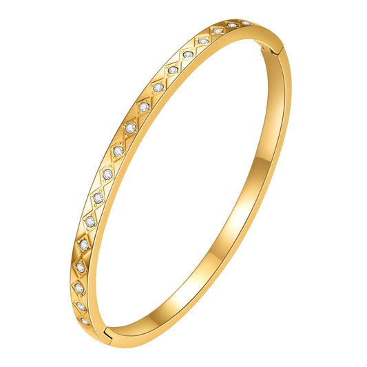 18K gold plated Stainless steel bracelet, Intensity (no.39)