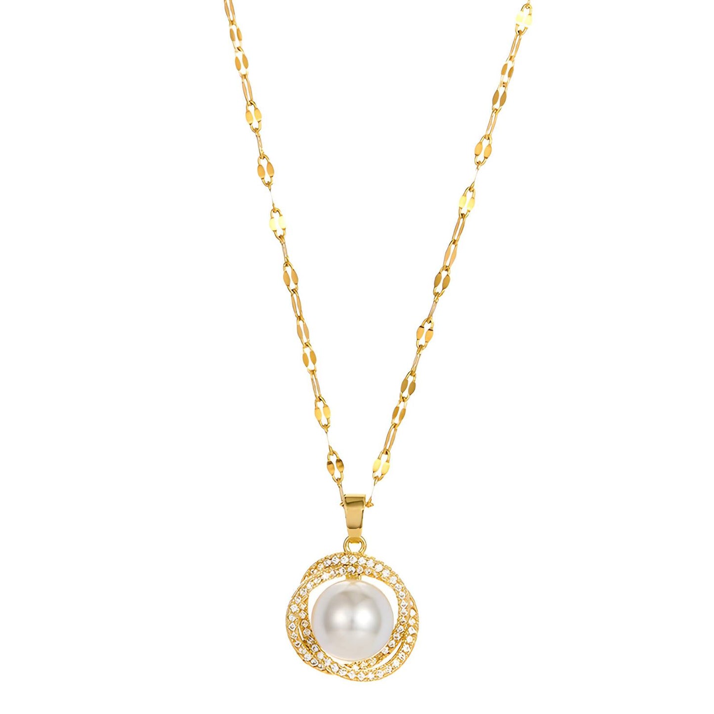 18K gold plated Stainless steel necklace, Intensity(no.73)
