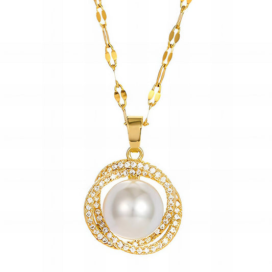 18K gold plated Stainless steel necklace, Intensity(no.73)