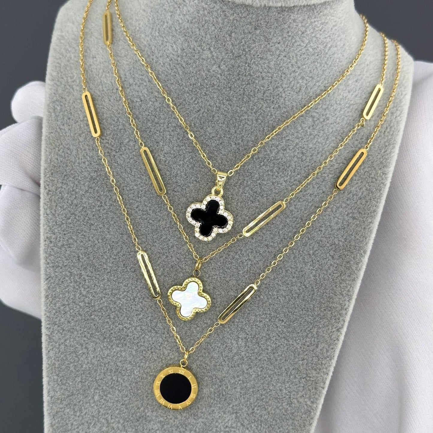 18K gold plated Stainless steel necklace, Intensity (no.62)