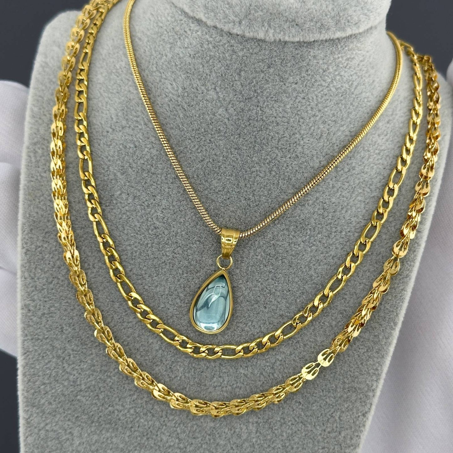 18K gold plated Stainless steel necklace, Intensity(no.106)
